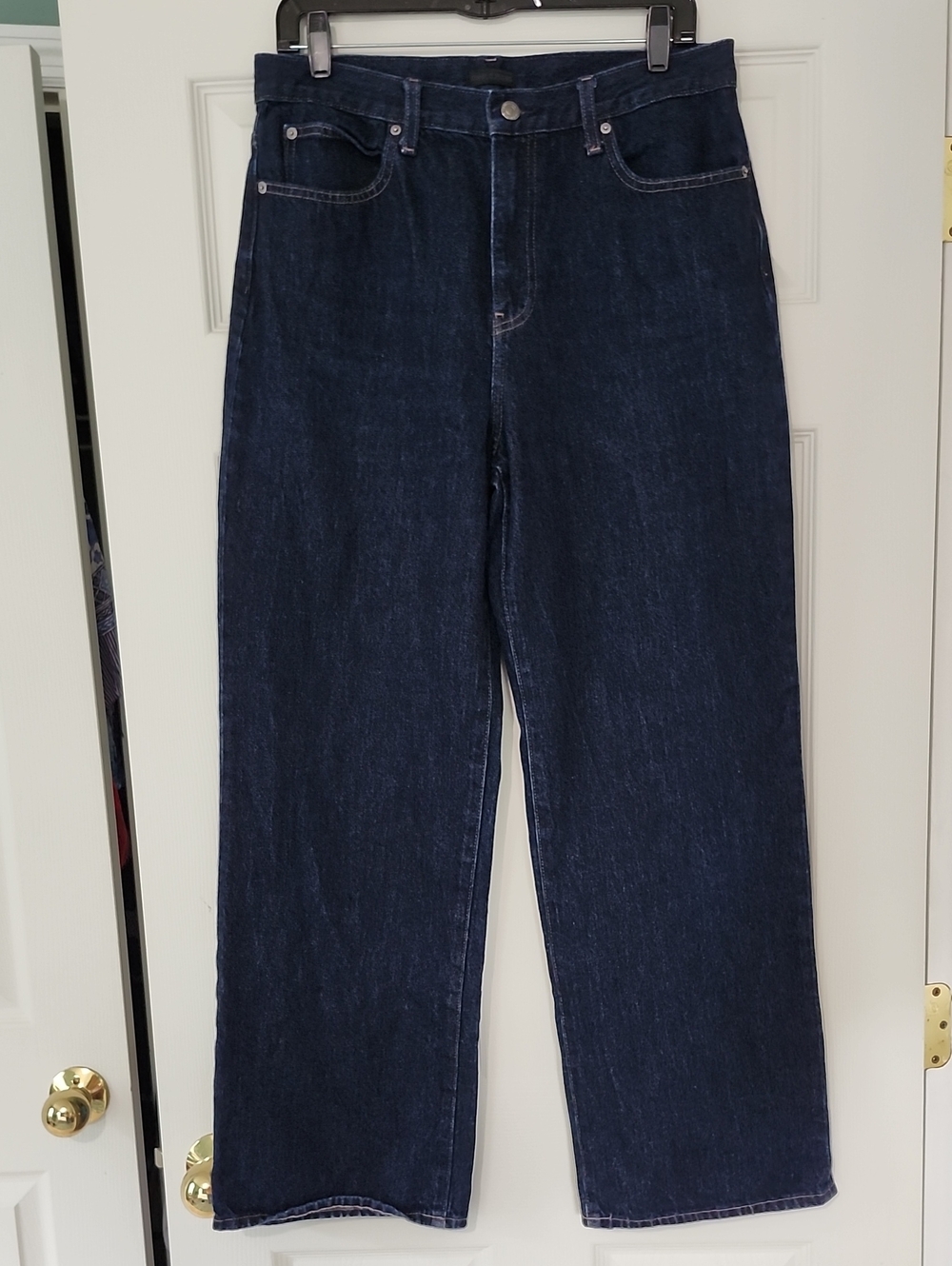 Uniqlo Dark Wash Wide Leg Jeans Size 12